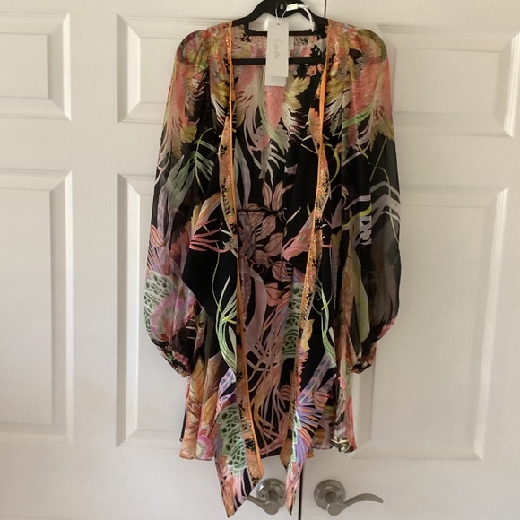 Camilla Short Wrap Tie Dress 🌙Lady Of The Moon🌙 Surplice or Front Tie NWOT - Picture 4 of 15